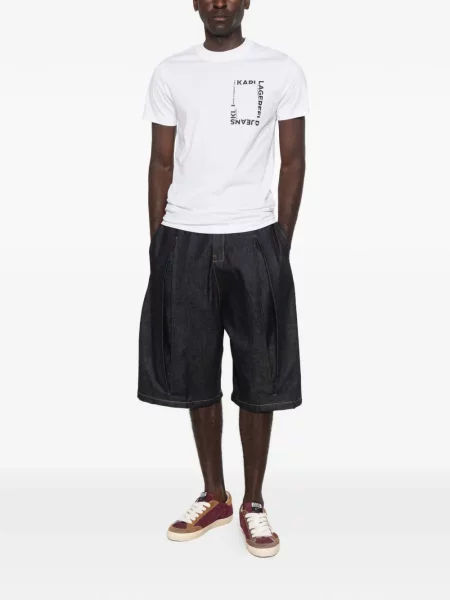 Tricou Karl Lagerfeld Jeans cu imagine alb