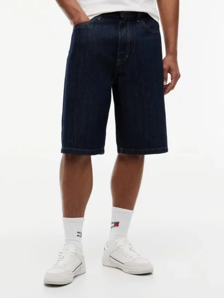 Szorty jeansowe o kroju relaxed fit z czystej bawełny Tommy Jeans niebieskie