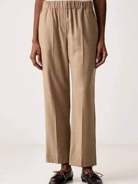 Weekend Max Mara pantaloni pentru femei din lână WKDHATELEY maro