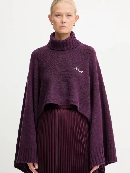 Twinset pulover din amestec de lână violet