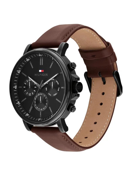TOMMY HILFIGER Analógové hodinky TYSON tmavohnedá / brusnicová / čierna biela