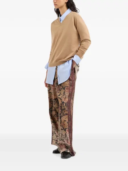 Top Pierre-louis Mascia cu model floral tricotate cu imagine