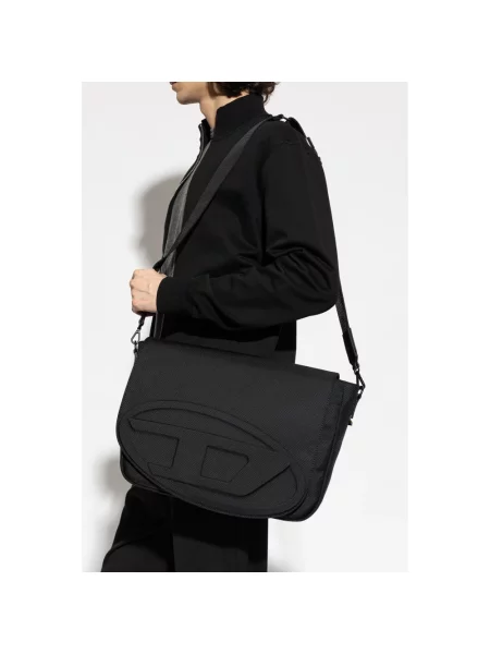 Torba crossbody Diesel skórzana czarna