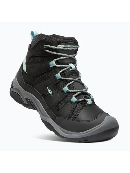 Дамски туристически обувки KEEN Circadia Mid Polar black/cloud blue черно