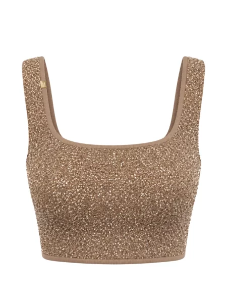 Top Elisabetta Franchi cu paiete maro