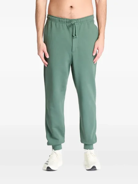 Pantaloni Y-3 din material terry verde