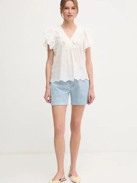 Pepe Jeans μπλούζα DAME λευκό