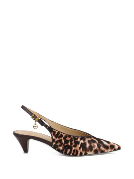 Pantofi cu toc Michael Michael Kors cu imagine slingback din piele maro