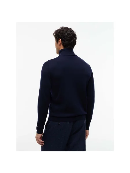 Geacă Tommy Hilfiger de lână albastru