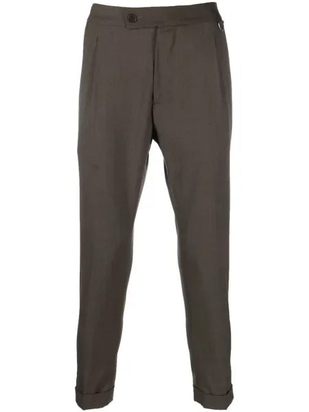 Vlněné kalhoty Low Brand hnědé