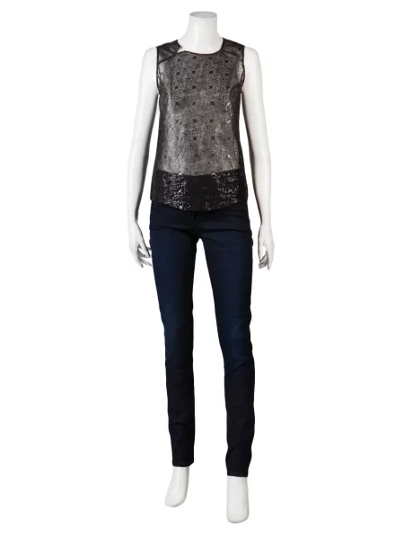 Květinová vesta Helmut Lang Pre-owned černá