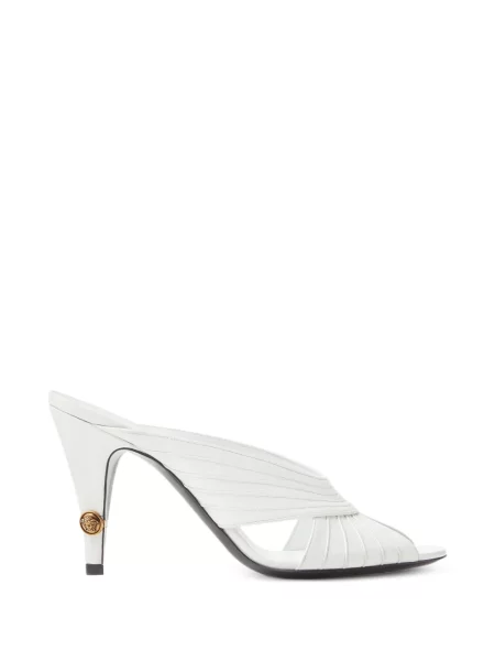 Papuci tip mules Versace alb