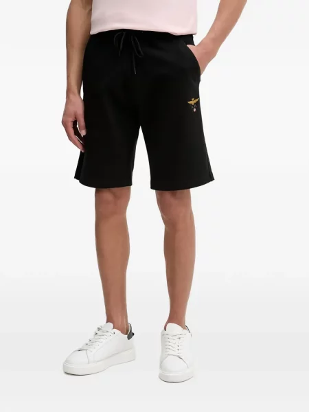 Kraťasy Aeronautica Militare se stahovací šňůrkou černé