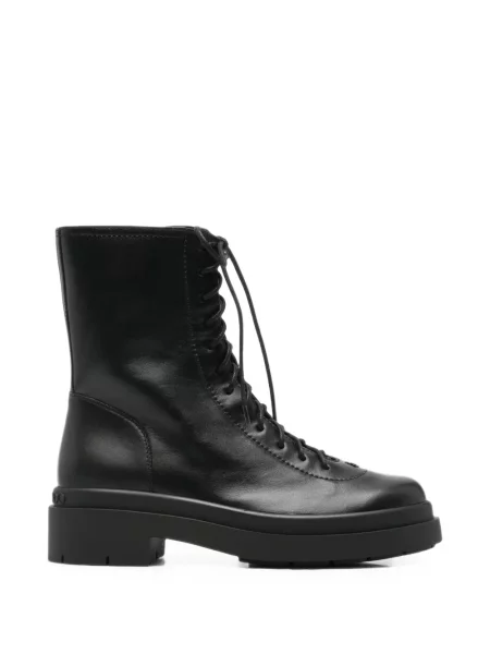 Botine Jimmy Choo cu șireturi din piele negru