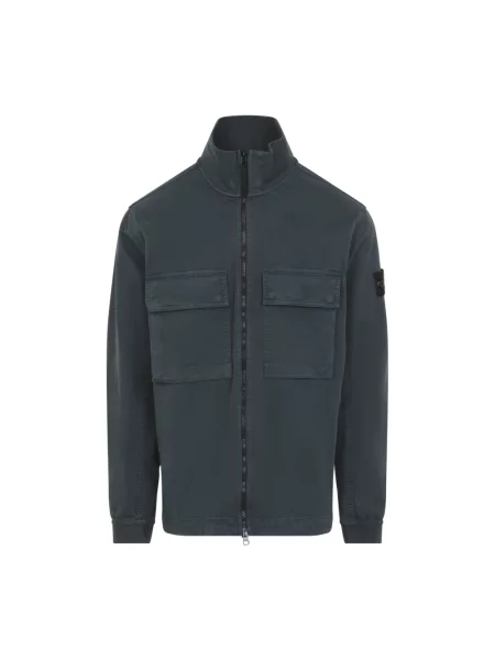Kurtka koszulowa Stone Island z kamieniami zielona