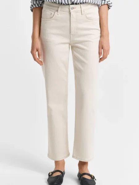 Прямые джинсы Gant бежевые