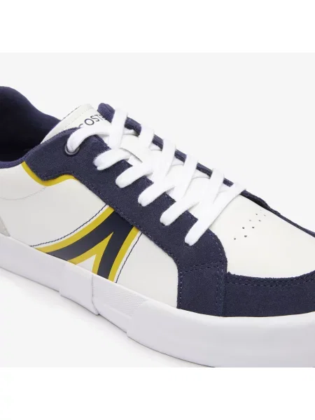 Lacoste Buty Sportowe Leather Colorblock białe