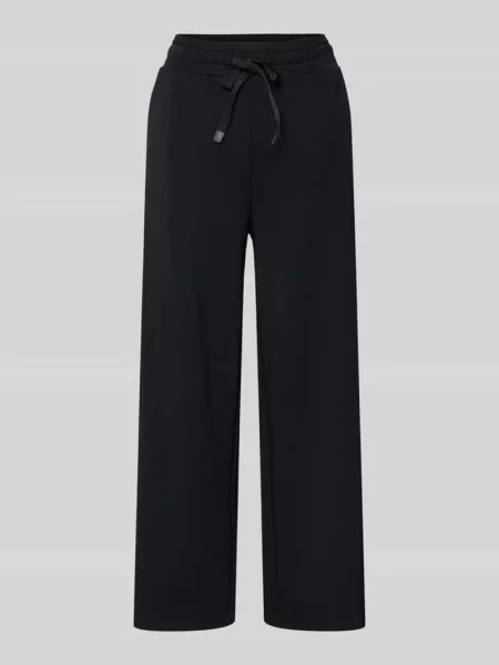 Spodnie dresowe o kroju wide fit w skróconym kroju model Banu' Soyaconcept czarne