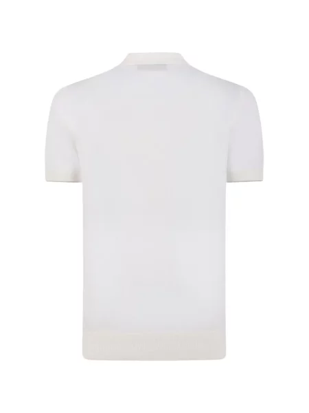 Tricou polo Boss tricotate alb