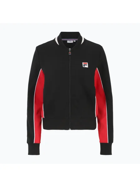 Hanorac pentru femei FILA Settanta Track negru/roșu adevărat negru