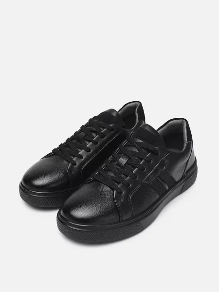 Кеди низькі YUKI комбінований верх чорний