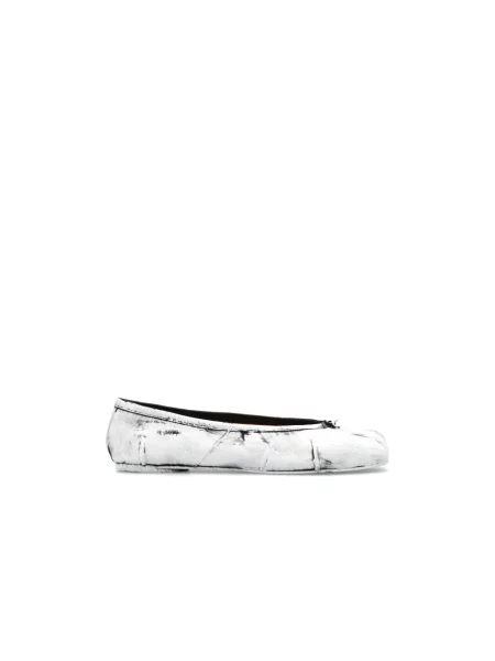 Balerinki Maison Margiela skórzane białe