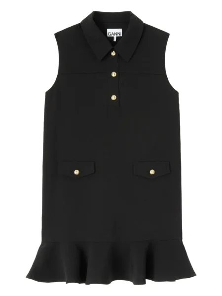 Rochie Ganni cu volane de costum negru