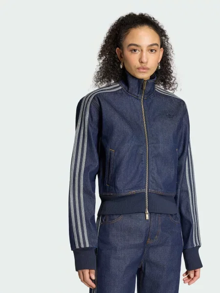 Джинсова куртка adidas комбінований верх синій