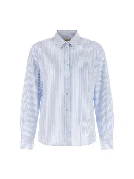 Koszula Weekend Max Mara w paski popelinowa niebieska