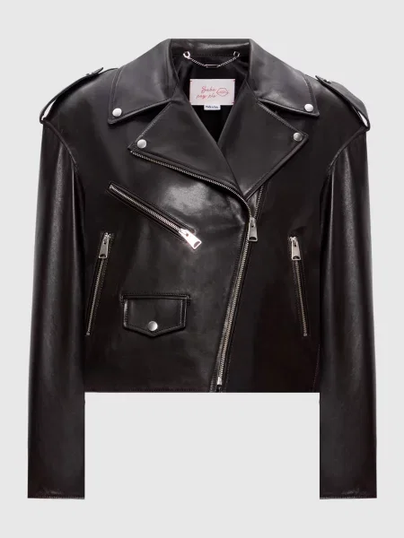 Шкіряна косуха Babe Pay Pls коричнева