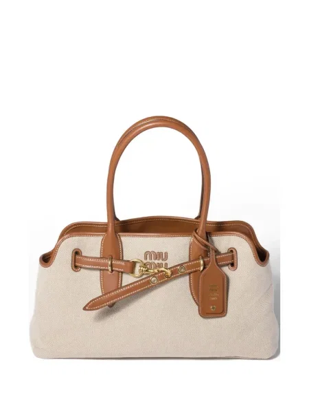 Кожена кожена чанта Miu Miu