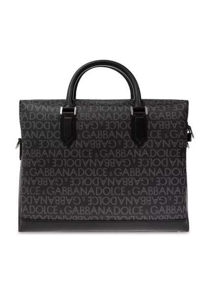 Teczka Dolce And Gabbana skórzana czarna