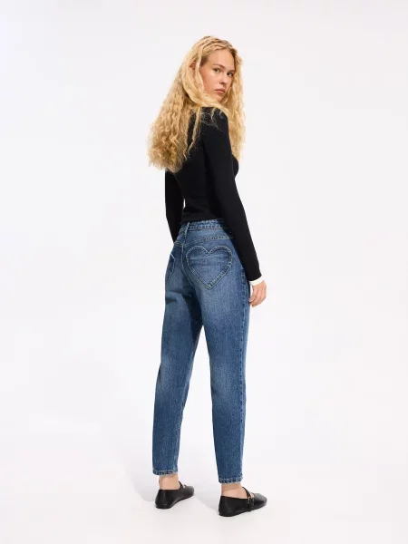 Reserved Джинси mom fit синій