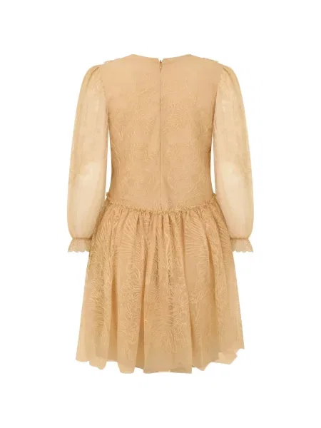 Rochie mini Alberta Ferretti cu volane din dantelă