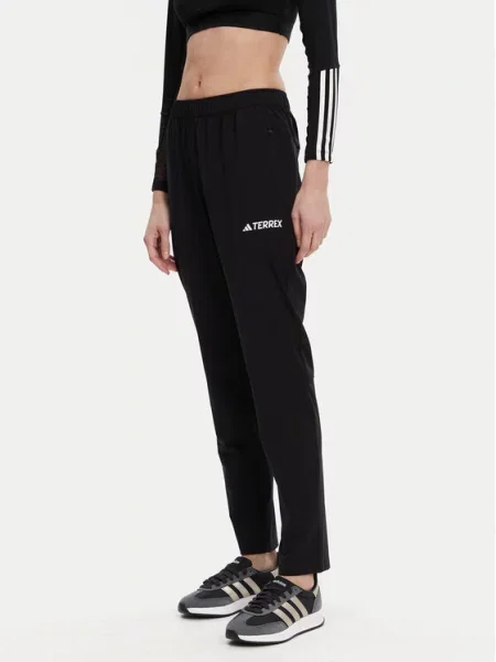 ADIDAS TERREX Outdoorové kalhoty Essentials černá bílá