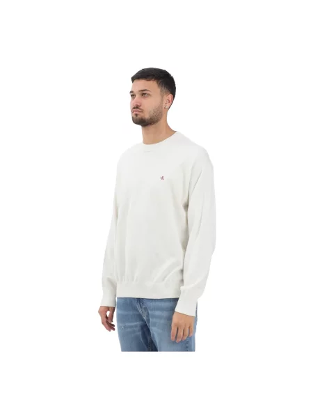 Calvin Klein Jeans Sweter Écru biały