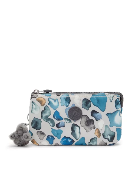 KIPLING Portofel Creativity L azur / gri / verde jad / murdar alb