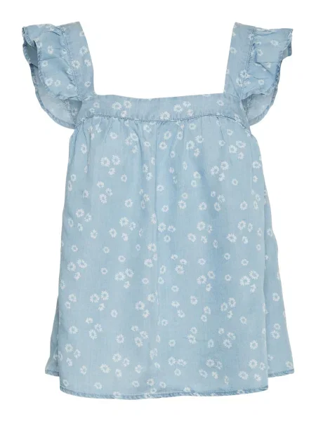 VERO MODA Bluză HARPER denim / pastel albastru