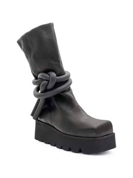 Botine Puro cu platformă negru