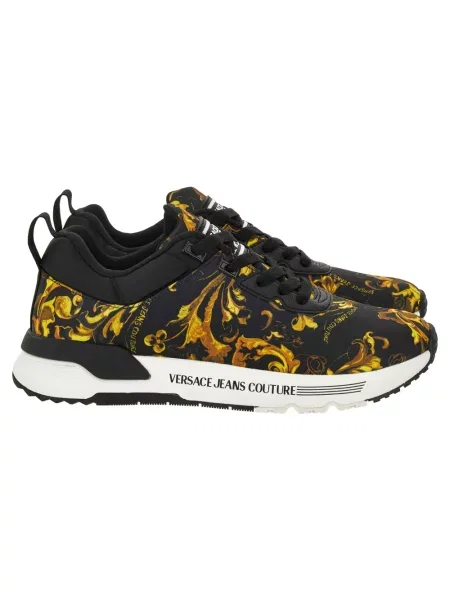 Sneakersy Versace Jeans Couture z nadrukiem czarne