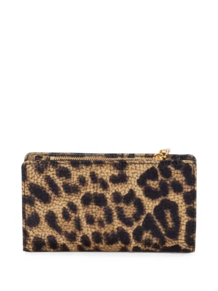 Portofel Borbonese cu imagine cu model leopard maro