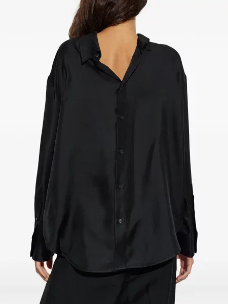 Cămașă Alexander Wang de mătase negru
