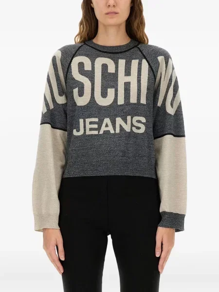 Sweter Moschino Jeans szary