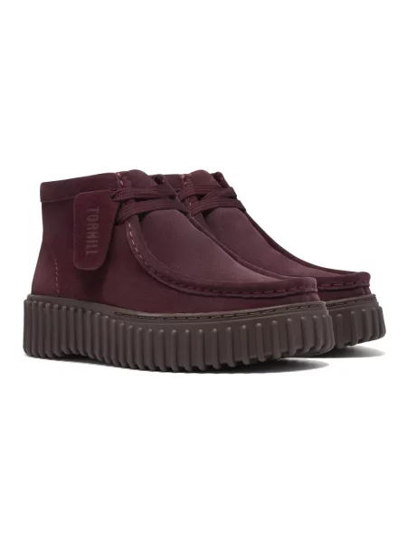 Buty do kostki Clarks czerwone