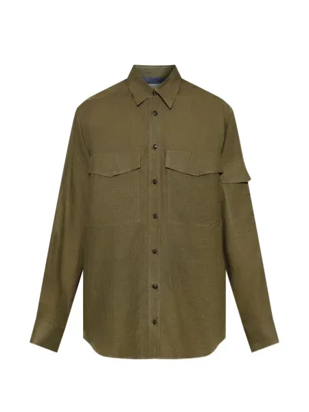 Cămașă Paul Smith de in verde