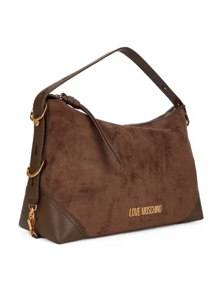 Torebka Love Moschino z logo brązowa