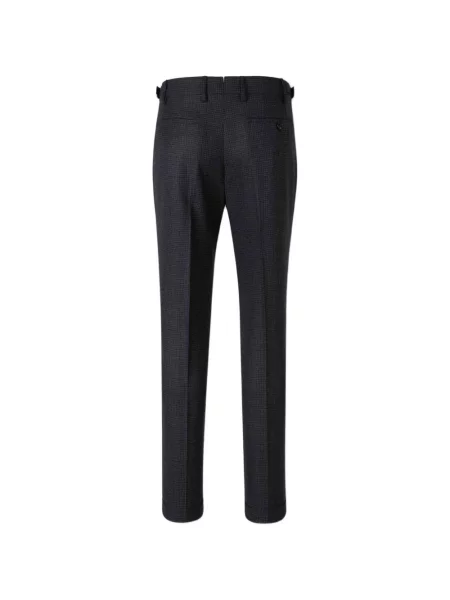 Pantaloni Berwich cu model pepito albastru