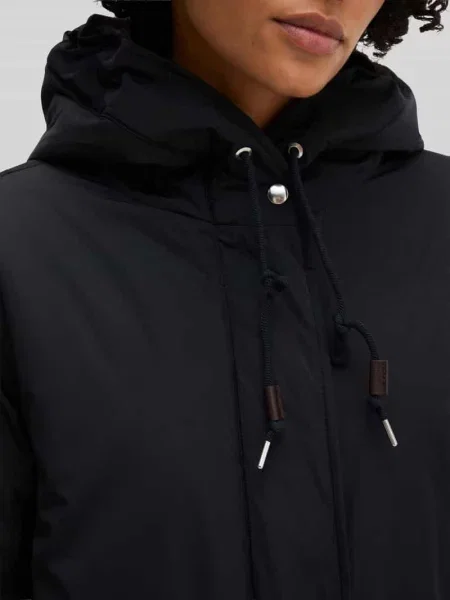 Parka o kroju regular fit z kołnierzem z kapturem Marc O'polo granatowa