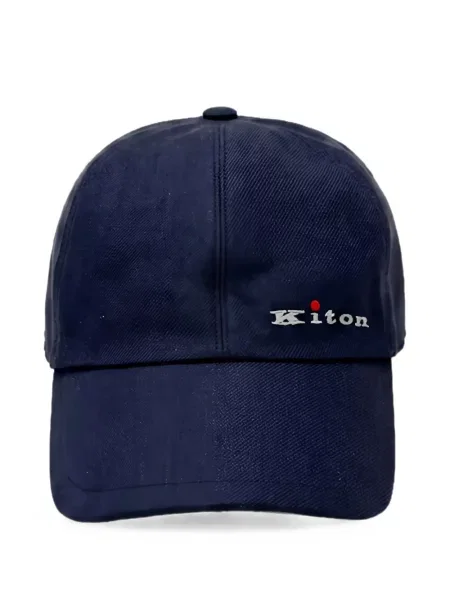 Șapcă Kiton cu broderie albastru