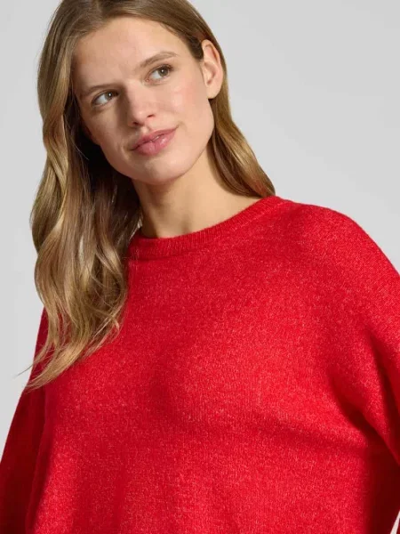 Sweter z dzianiny o kroju relaxed fit z dekoltem okrągłym model „SIMONI” Only